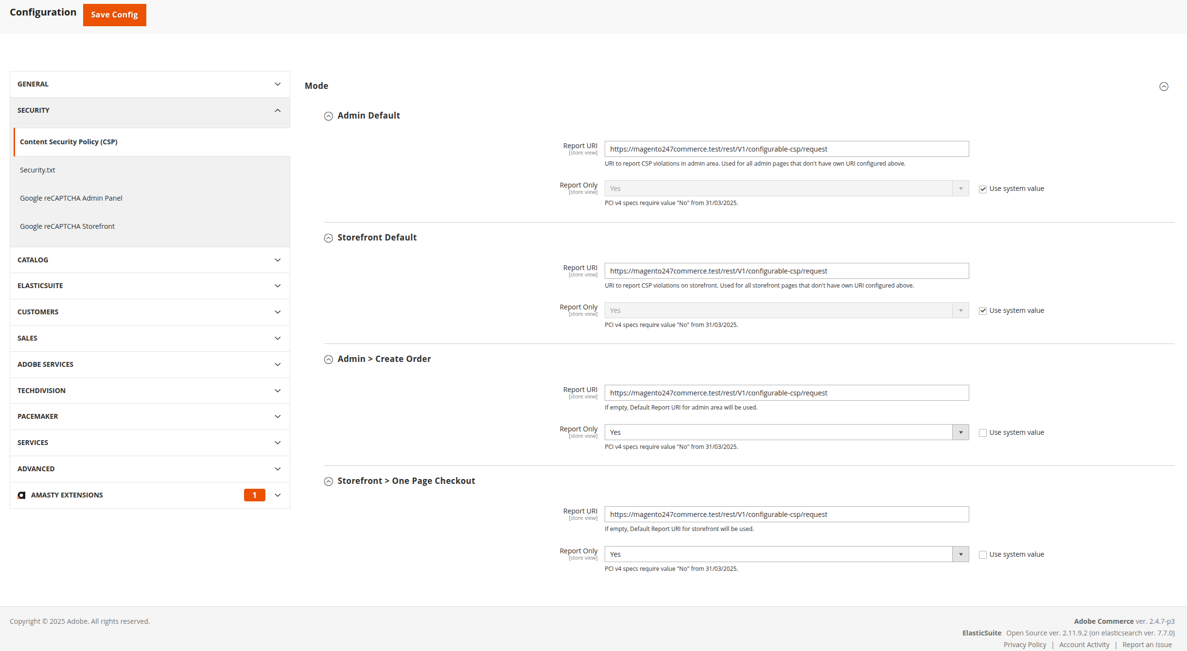 csp api urls