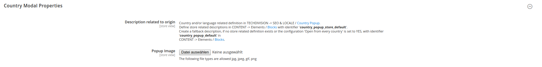 Inhalts-Konfiguration