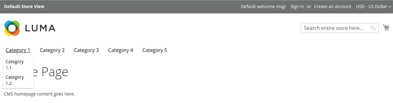 desktop dropdown