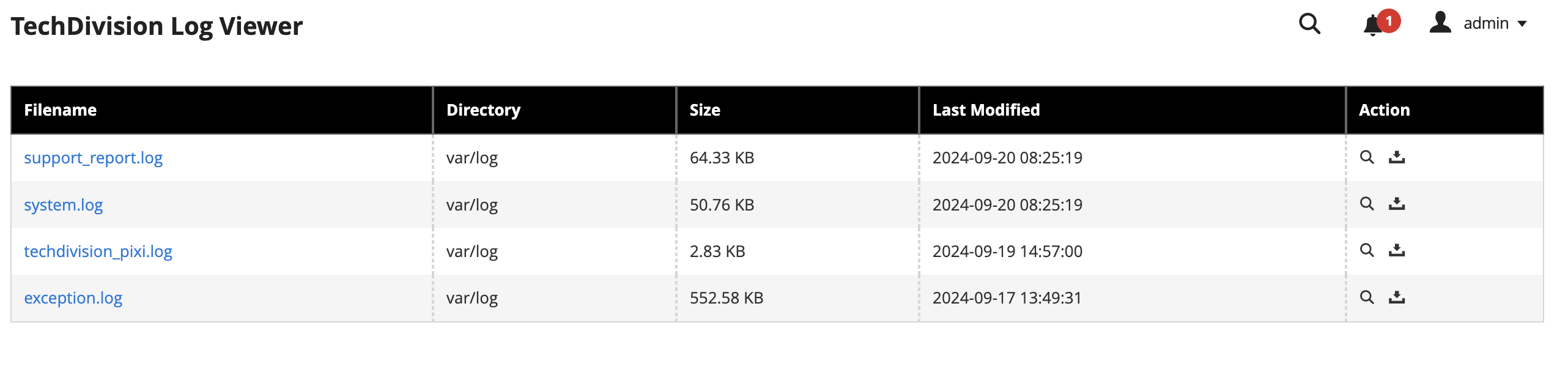 log viewer