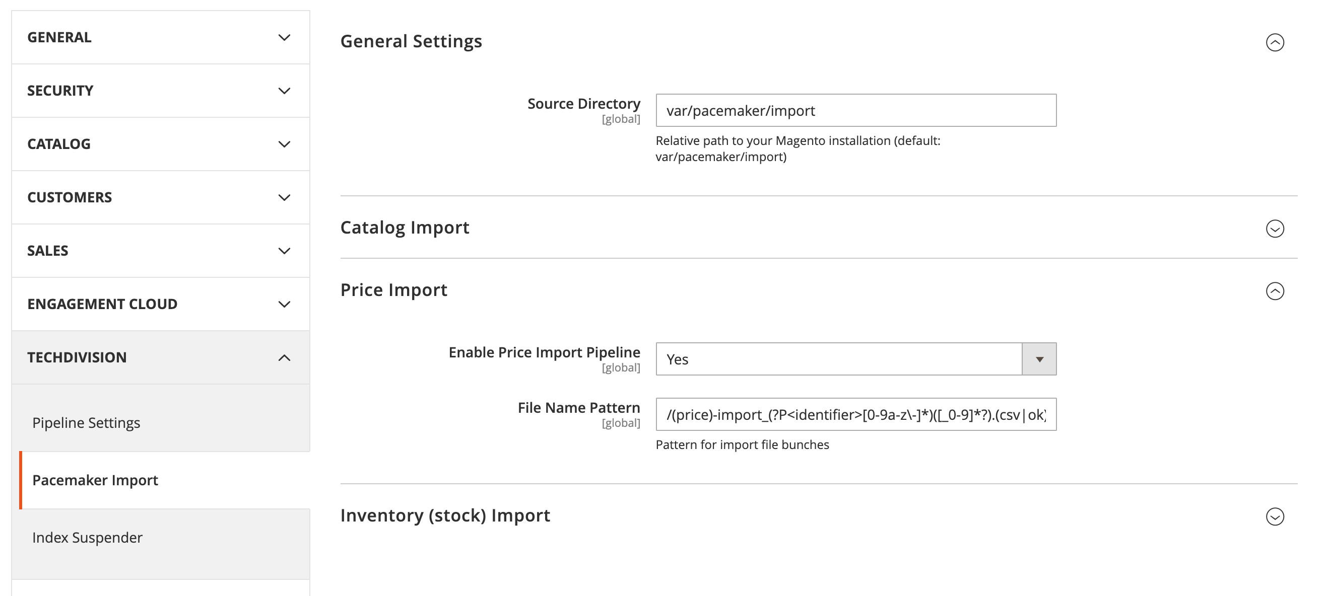 config price import